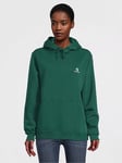 Converse Left Chest Star Chevron Embroidered Classic Hoodie - Green, Green, Size S, Women