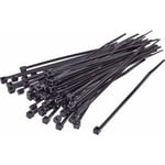 Serre-câble 150 mm x 7.60 mm noir Tru Components TC-CVR150LBK203 1592760 crantage intérieur 100 pc(s) - noir