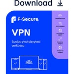 F-Secure VPN - kaikki laitteet - 1 laite / 12 kk -yksityisyyden suoja ohjelmisto, ESD - sähköinen lisenssi