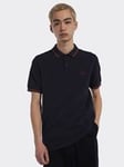 Fred Perry Men's Twin Tipped Fred Perry Shirt in Navy / Nut Flake / Oxblood