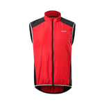 ARSUXEO Men's Cycling Vests Reflective Sleeveless Jacket 20V1 red L
