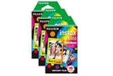 Fujifilm Instax Mini Instant Photo Film - Rainbow, 30 Shot Pack :: 16276405X3  (