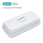Blanc-ORICO-Étui de protection pour disque dur externe M.2, sacs de rangement colorés de grande capacité, SSD