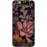 Apple iPhone 6 Transparent Mobilskal Tecknade blommor
