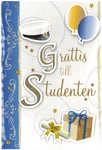 Kort i flera lager med kuvert - Grattis till studenten - Ballonger (Fraktfritt)