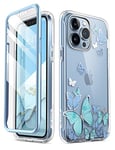 i-Blason Cosmo Coque de Protection pour iPhone 13 Pro Max 5G (2021), Fly Bleue