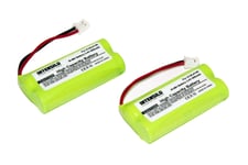 INTENSILO 2x Batterie compatible avec Siemens Gigaset A240 weib, A245, A245 DUO téléphone fixe comme V30145-K1310-X359 (800mAh, 2.4V, NiMH)