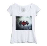 T-Shirt Femme Col Echancré Batman Vs Superman Bande Dessinee Comics