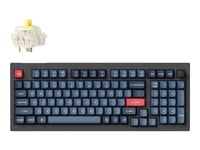 Keychron V5 Max - Tangentbord - Qmk/Via, Anpassat Mekaniskt, Helt Monterat Reglage - Bakgrundsbelyst - Trådlös - Usb-C, 2.4 Ghz, Bluetooth 5.1 - Tangentbrytare: Gateron Jupiter Banana (Hot-Swappable) - Kolsvart