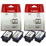 2x Canon PG545 Black & CL546 Colour Ink Cartridge For PIXMA TS3350 Printer