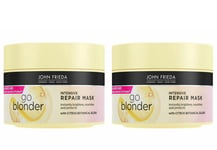 2 X  John Frieda Go Blonder Intensive Repair Mask for Blonde & Highlighted Hair