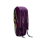 HUNDRED Strike Badminton and Tennis Racquet Kit Bag (Purple) | Material: Polyester | Multiple Compartment with Side Pouch | Easy-Carry Handle | Padded Back Straps | Front Zipper Pocket (Red, 6 in 1)