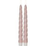 LED Antikljus Flamme Shine | 24,5cm | rosa | 2st [Star Trading]