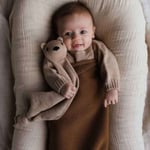 Svøpepose Baby - 100% Merinoull | Hvid - Brun