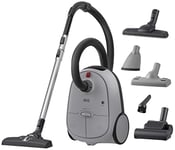 AEG 6000 Bagged Vacuum Cleaner AB61A5UG, Cleaning Made Easy with Powerful Performance, Vacuum Cleaner suitable for Pet Hair, Dust, Hard Floor and Carpet, Odour Filter, 3.5 Litres, Urban Grey