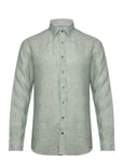 Michael Kors Linen Slim Fit Shirt Grön