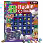 48 ST Naturliga Kristaller & Stenar Set för Barn Geologi Gem Kit STEM Science Educa