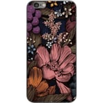 Apple iPhone 6s Plus Transparent Mobilskal Tecknade blommor