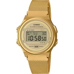 Unisex Wristwatch CASIO A171WEMG-9ADF Stainless Steel Golden Mesh Chrono Alarm