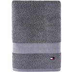 Tommy Hilfiger Modern American Solid Bath Towel, 30 X 54 Inches, 100% Cotton 574 GSM (Grey Violet)