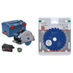 Bosch Professional BITURBO GKT 18V-52 GC Cordless Plunge Circular Saw (incl. connectivity Module, excl. Batterie & Charger) + Circular Saw Blade Expert (Wood, 140 x 20 x 1.8 mm, 24 Teeth)