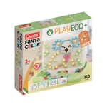 Quercetti PlayEco+ mosaikpinnspel tillverkat av återvunnen plast: Fanta Color PlayEco+ (310 bitar)