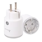 Smart plug med Zigbee, energimätning och röststyrning, 16A, kompatibel med HomeKit och Tuya
