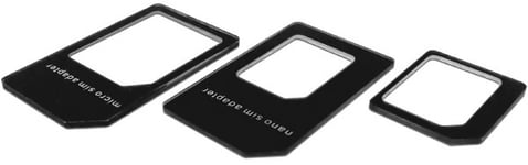 SIM-kortsadapter för micro/mini/nano-sim. svart