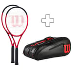 Wilson 2x Clash 100 Pro V2.0 + Sac De Tennis