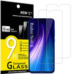 NEW'C Lot de 2, Verre Trempé pour Xiaomi Redmi Note 8, Note 8 2021, Mi 9 Lite, Film Protection écran efficace contre les Rayures - Ultra Résistant (0,33mm HD Ultra Transparent) Dureté 9H Glass