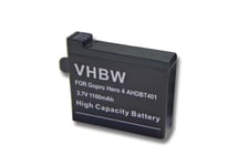 vhbw Batterie compatible avec GoPro HD Hero 4 Silver, 4 Black Edition Surf, 4 Silver Edition Music caméra vidéo caméscope (1160mAh, 3,7V, Li-ion)