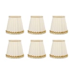 6 st små lampskärmar säkra mjuka enkel installation modern lätt bordslampskärm för E14 glödlampa sovrum hotell 1.2