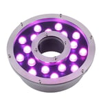 BDSHL LED Ring Fountain Light IP68 Waterproof Middle Hole Colorful Color Changing Landscape Spotlight Is Suitable for Underwater Fountain Pool, 8 Colors 5 Electricity (Color : RGB, Size : 9w)