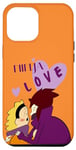 Coque pour iPhone 14 Plus anime garçons amour couple tenant l'autre avec "ninja love"