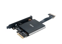 Akasa Dual M.2 PCIe SSD Adapter with RGB LED Light and Heatsink -adapteri