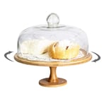 Pastry storage tray Rotating The Cake Stand, Fruit Bread Display Plate Cake Decorating Table With Glass Cover Cheese Cover Plate Dried fruit tasting plate (Size : 10 inches)