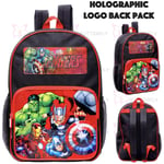 Marvel Avengers Kids Backpack Holographic Logo Large Capacity School Bag Boys