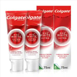 Colgate Max White Ultra Active Foam Toothpaste, at Home Whitening Toothpaste Cli