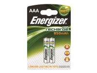 Energizer Recharge Power Plus - Batteri 2 x AAA - NiMH - (uppladdningsbara) - 850 mAh