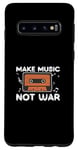 Coque pour Galaxy S10 Funny Make Music Not War Producteur de bande sonore Ingénieurs audio
