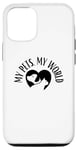 Coque pour iPhone 13 Pro My Pets My World Chien Maman Chat Papa Animal Lover