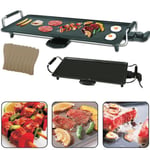 Electric Teppanyaki Table Top Grill Griddle BBQ Barbecue Camping 8 Spatulas