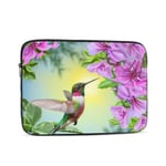 Laptop Case,10-17 Inch Laptop Sleeve Case Protective Bag,Notebook Carrying Case Handbag for MacBook Pro Dell Lenovo HP Asus Acer Samsung Sony Chromebook Computer,Bird Hummingbird Pink Flowers 15 inch
