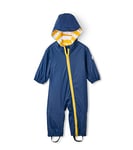 Hatley Baby Boy's Terry Lined Waterproof Puddlesuit, Navy, 12-18 Months