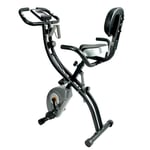 Blssom Folding Indoor Exercise Bike Home Exercise Machine Exercise Bike Cycles Indoor fitness bike and ab trainer, sporting equipment, ideal cardio trainer (as show, 1pc)