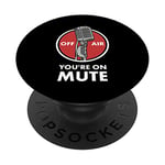 Microphone vintage You're On Mute PopSockets PopGrip Interchangeable