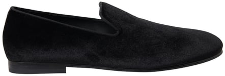 DOLCE & GABBANA Shoes Dress Black Velvet Loafers Formal EU39 / US6