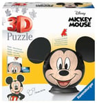 Ravensburger - Puzzle 3D Ball - Disney Mickey Mouse - A partir de 6 ans - 72 pièces numérotées à assembler sans colle - Support et accessoires de finition inclus - Diamètre : 13 cm - 11761