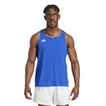 adidas Adizero E Singlet STL L Herr Blå - Lätt och snabbt löparlinne för optimal prestanda