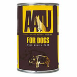 Aatu 90/10 Wet Dog Food In A Tin, Wild Boar And Pork, Grain Free 6 X 400g
